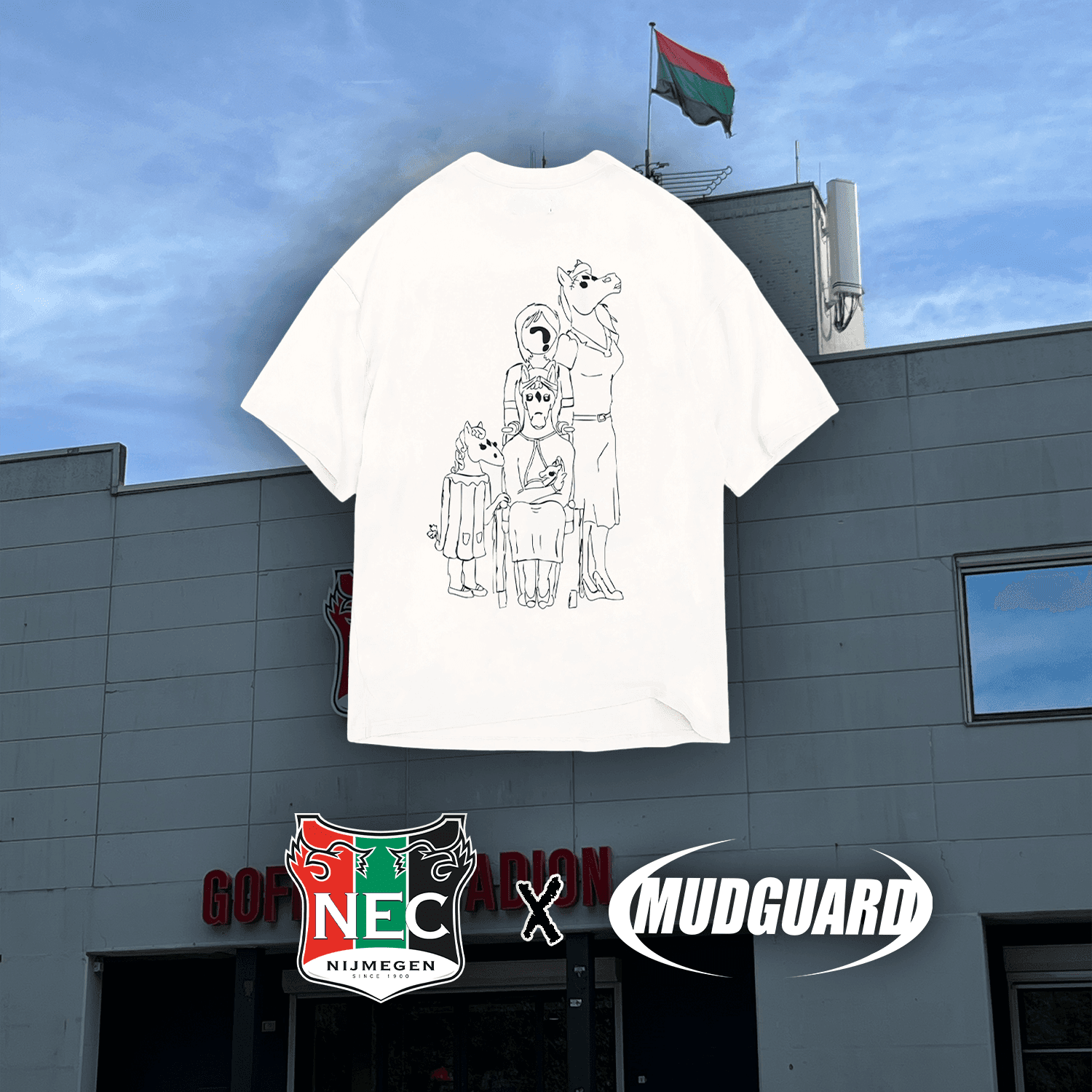 Mudguard NEC youth family portrait tee design