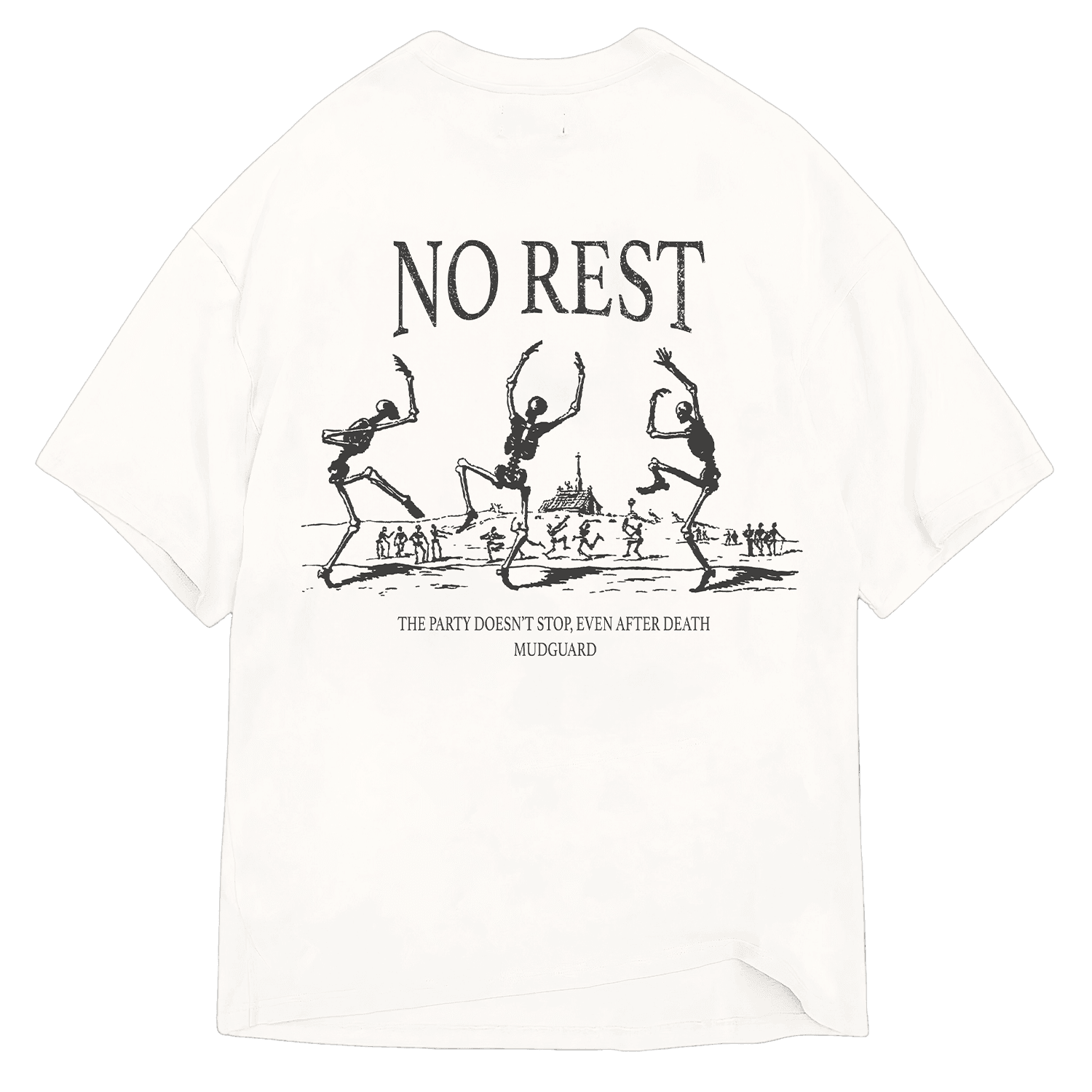 Mudguard Hell of a time white tee back