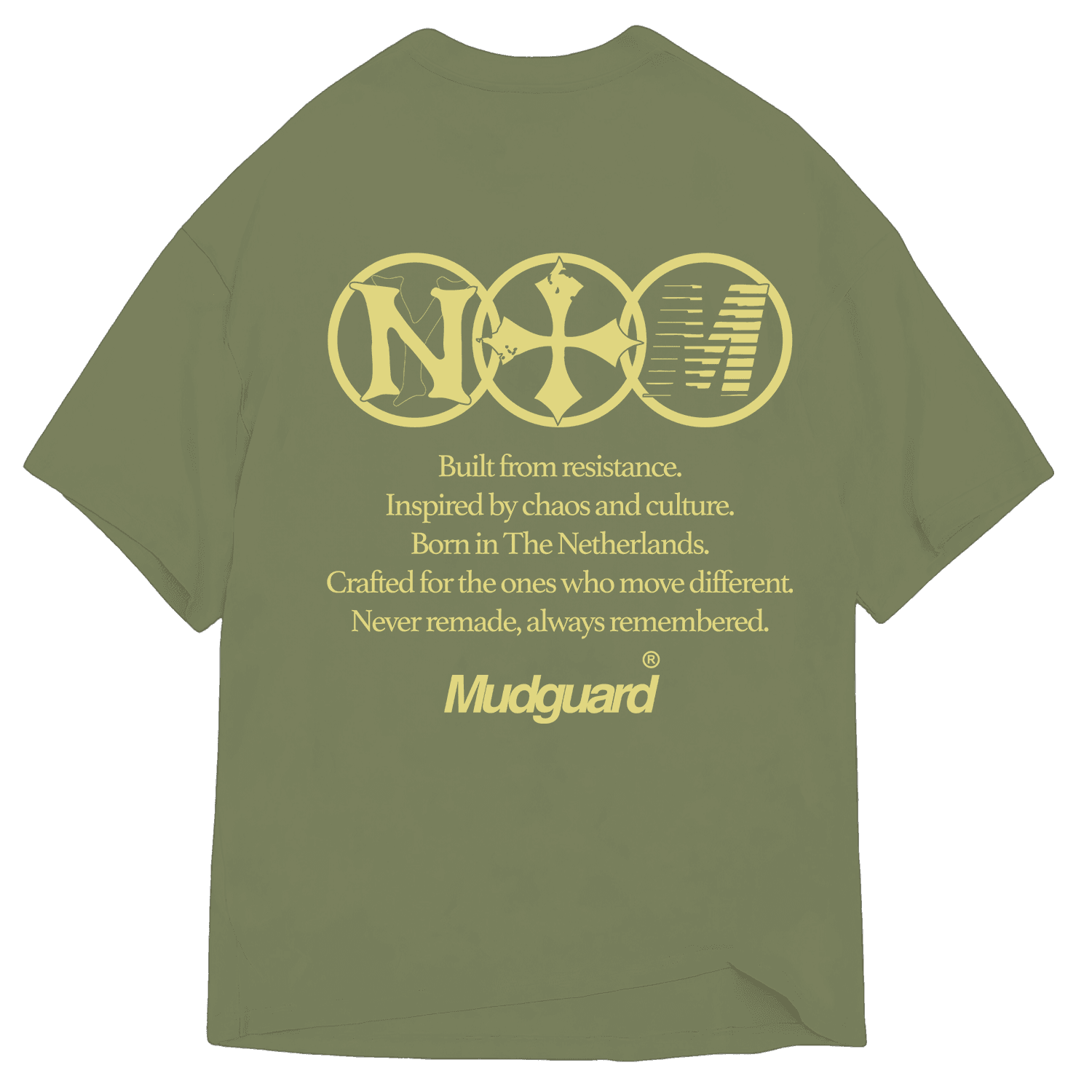 Mudguard statement piece green back