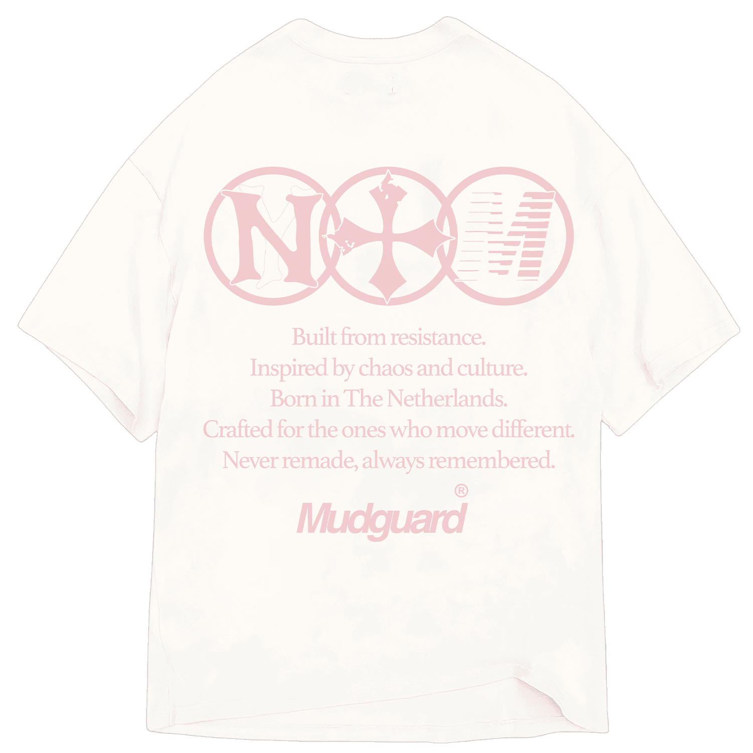 Mudguard statement piece white back